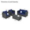 Costway 8 PCS Patio Rattan Furniture Set Cushioned Sofa Chair Coffee Table Blue